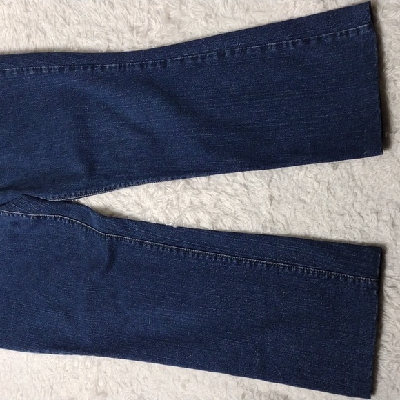 505 Levi's Blue Dark Wash High Rise Five Pocket Zip Up Straight Leg Denim Jean - Picture 6 of 15